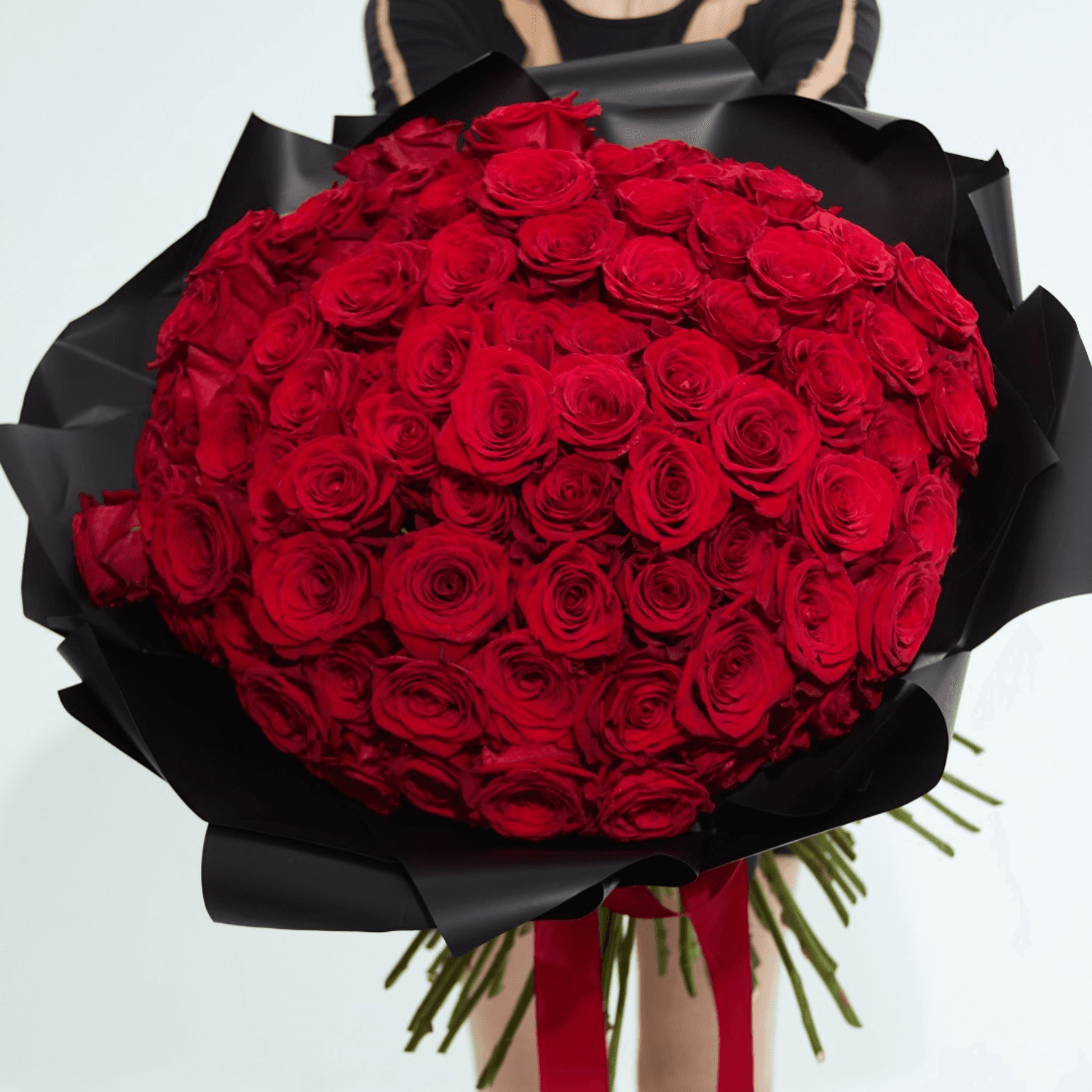 100 Red Roses Bouquet | Luxury Rose Delivery