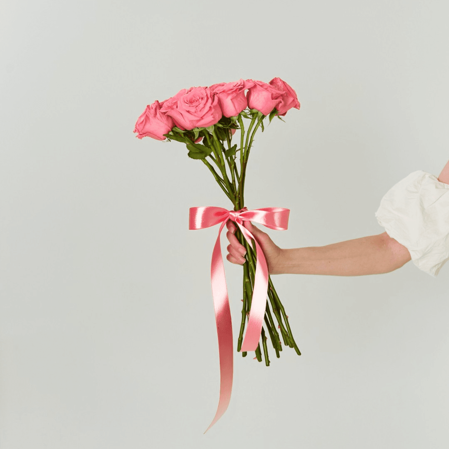 12 Pink Roses – Flower Delivery