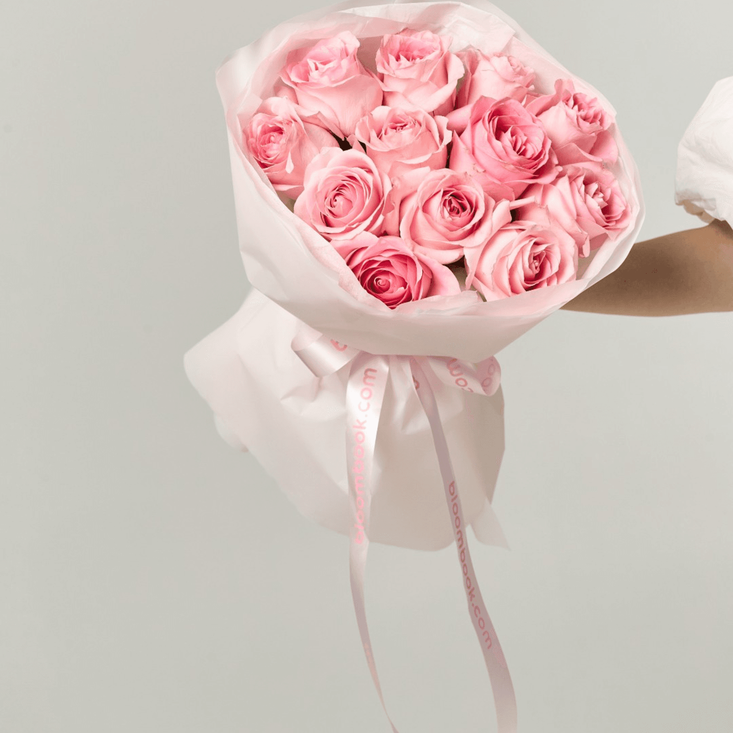 12 Pink Roses Bouquet