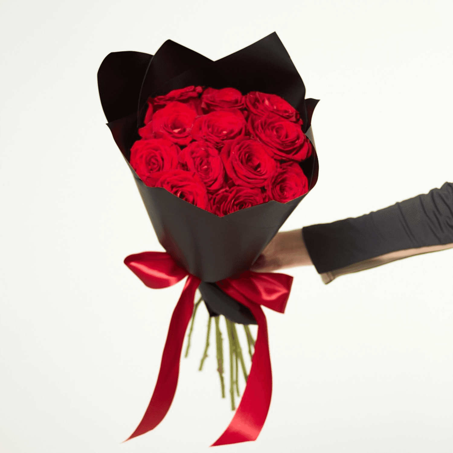 12 Red Roses Bouquet | Romantic Flower Delivery