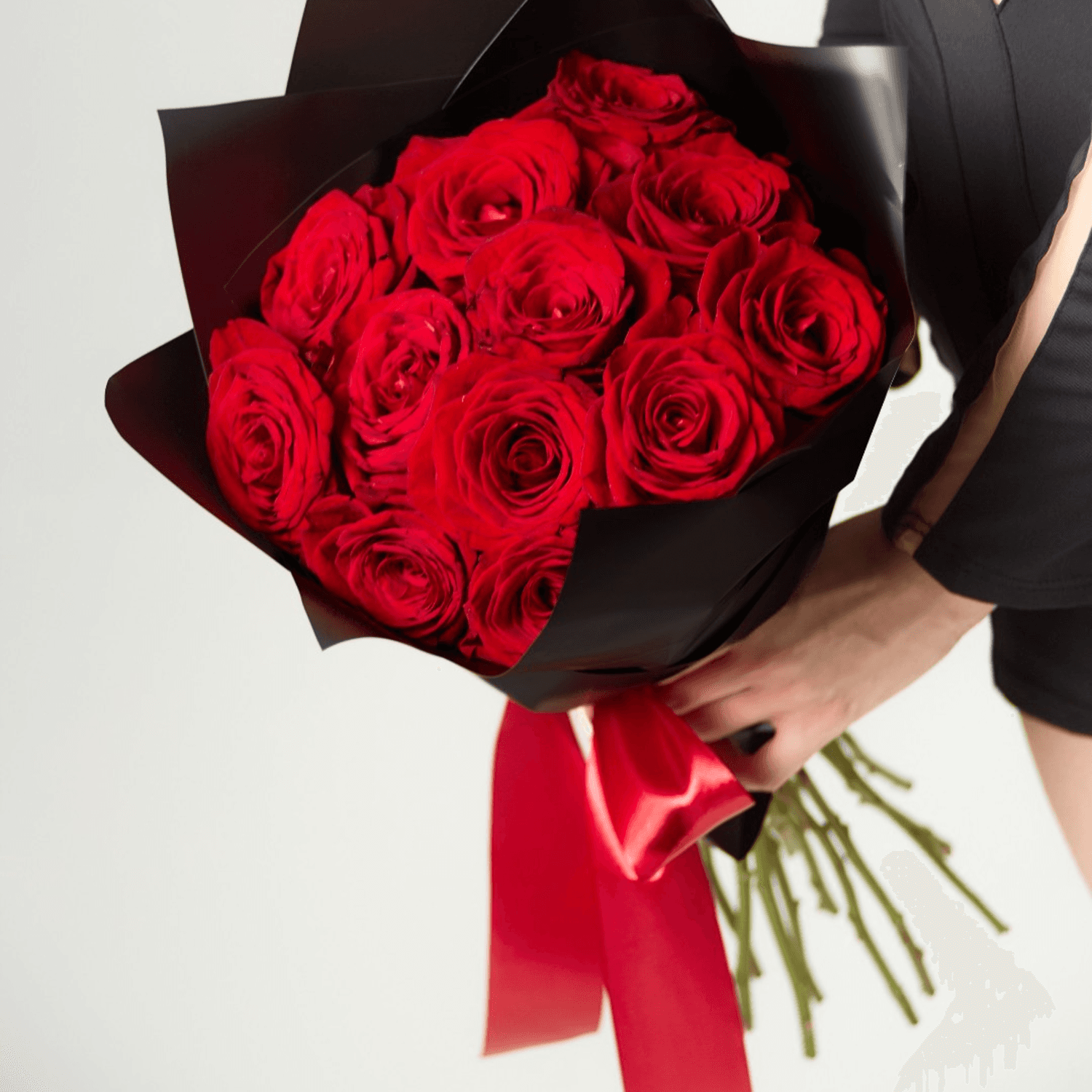 12 Red Roses Bouquet | Romantic Flower Delivery