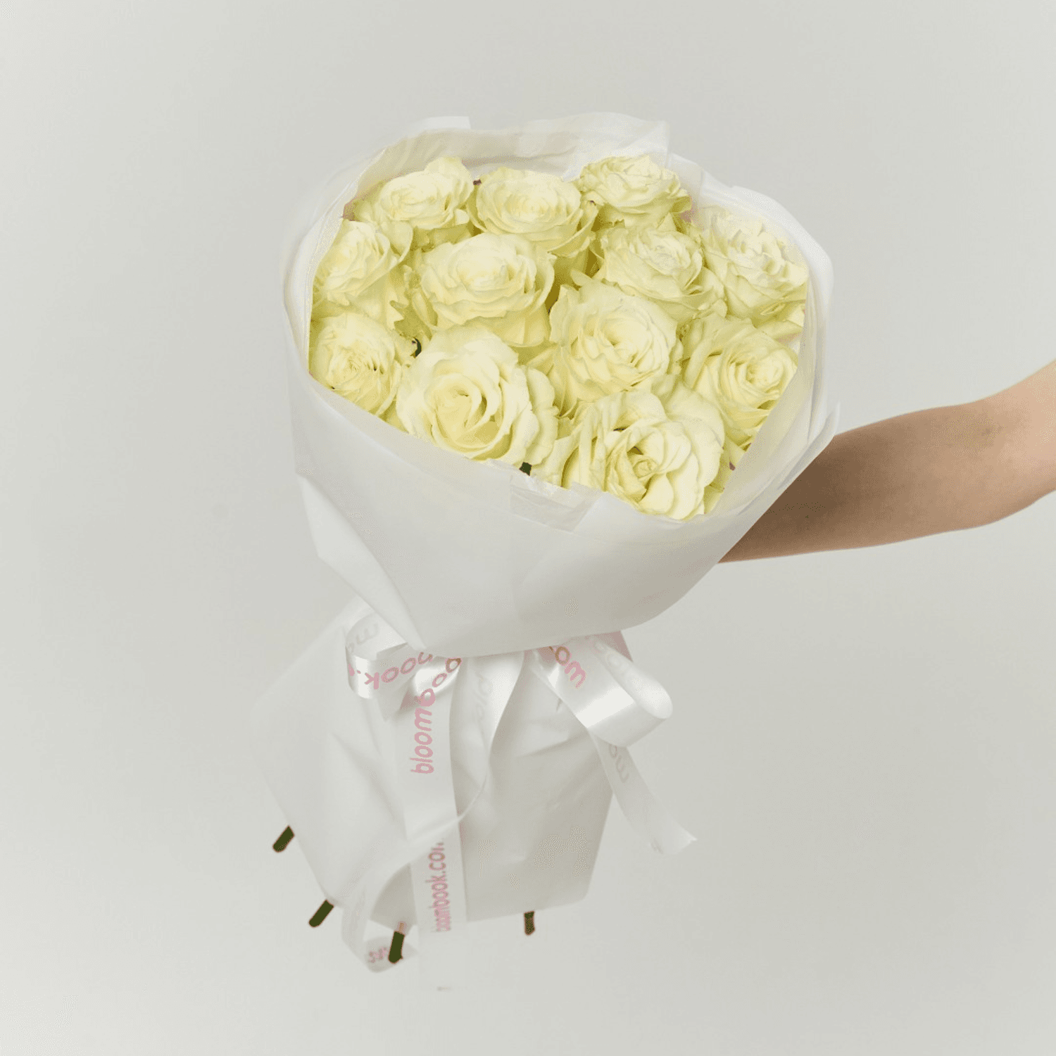 12 White Roses Bouquet | Flower Delivery