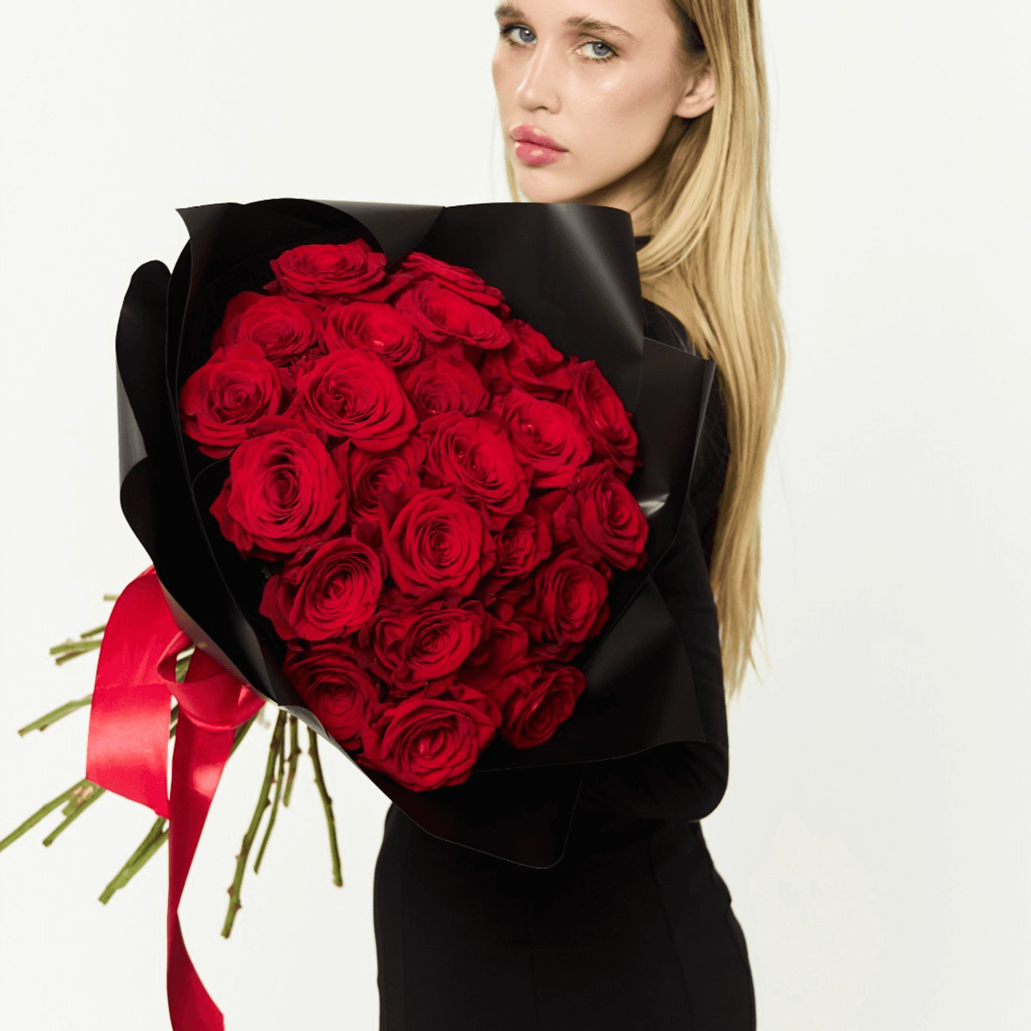 25 Red Roses Bouquet | Fast Flower Delivery