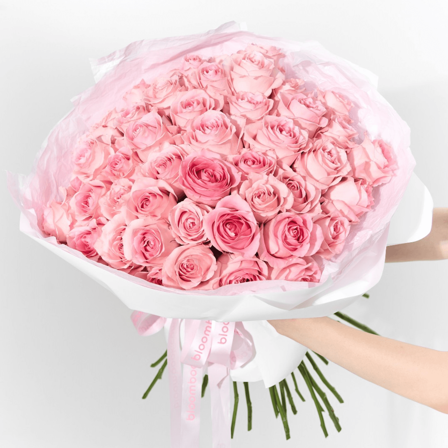 50 Pink Roses Bouquet | Flower Delivery