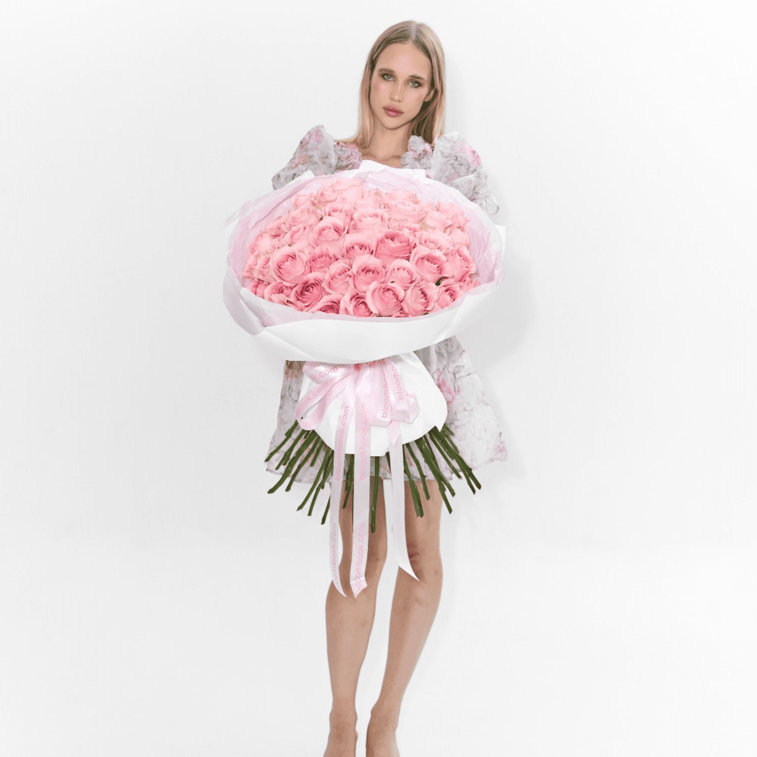 50 Pink Roses Bouquet | Flower Delivery