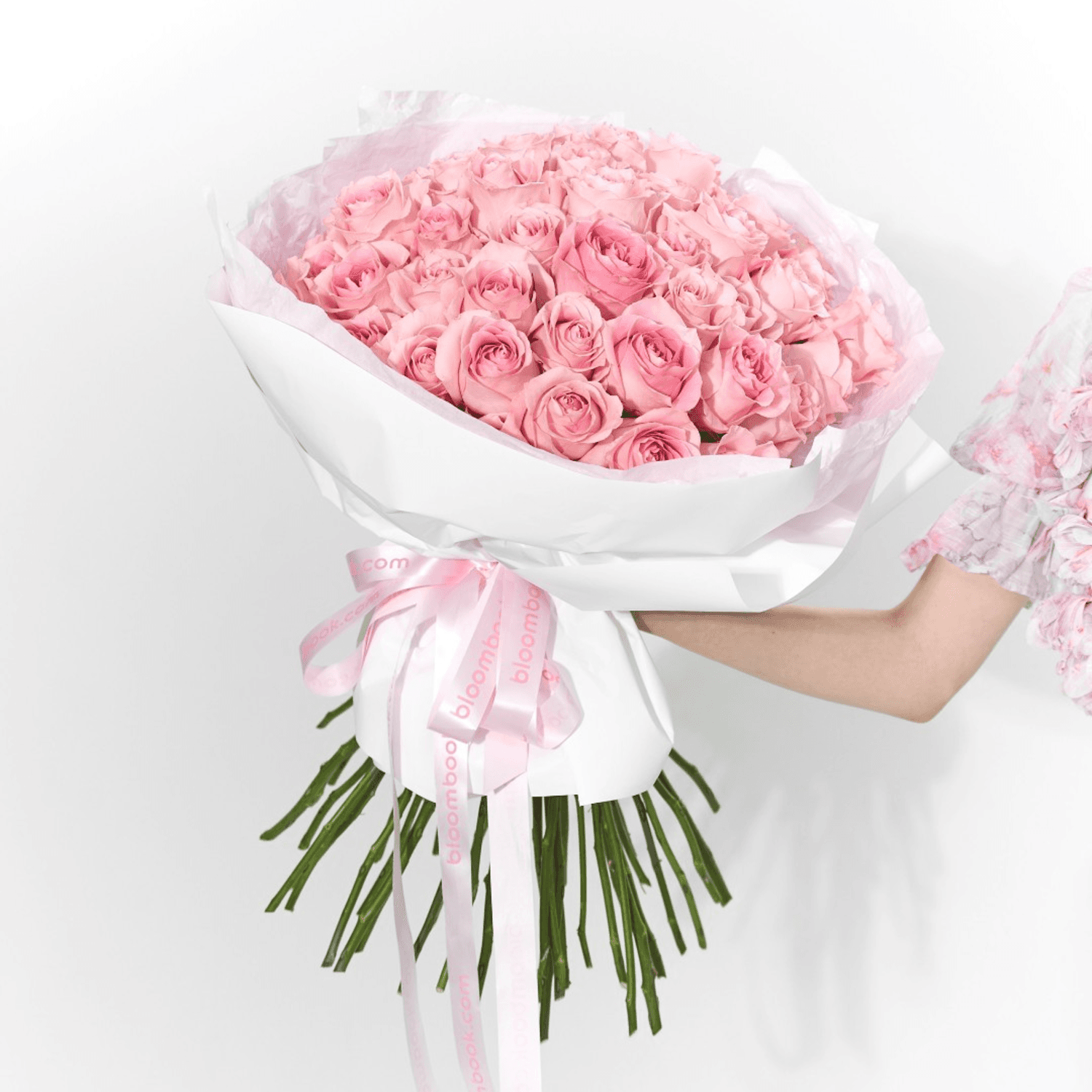 50 Pink Roses Bouquet | Flower Delivery