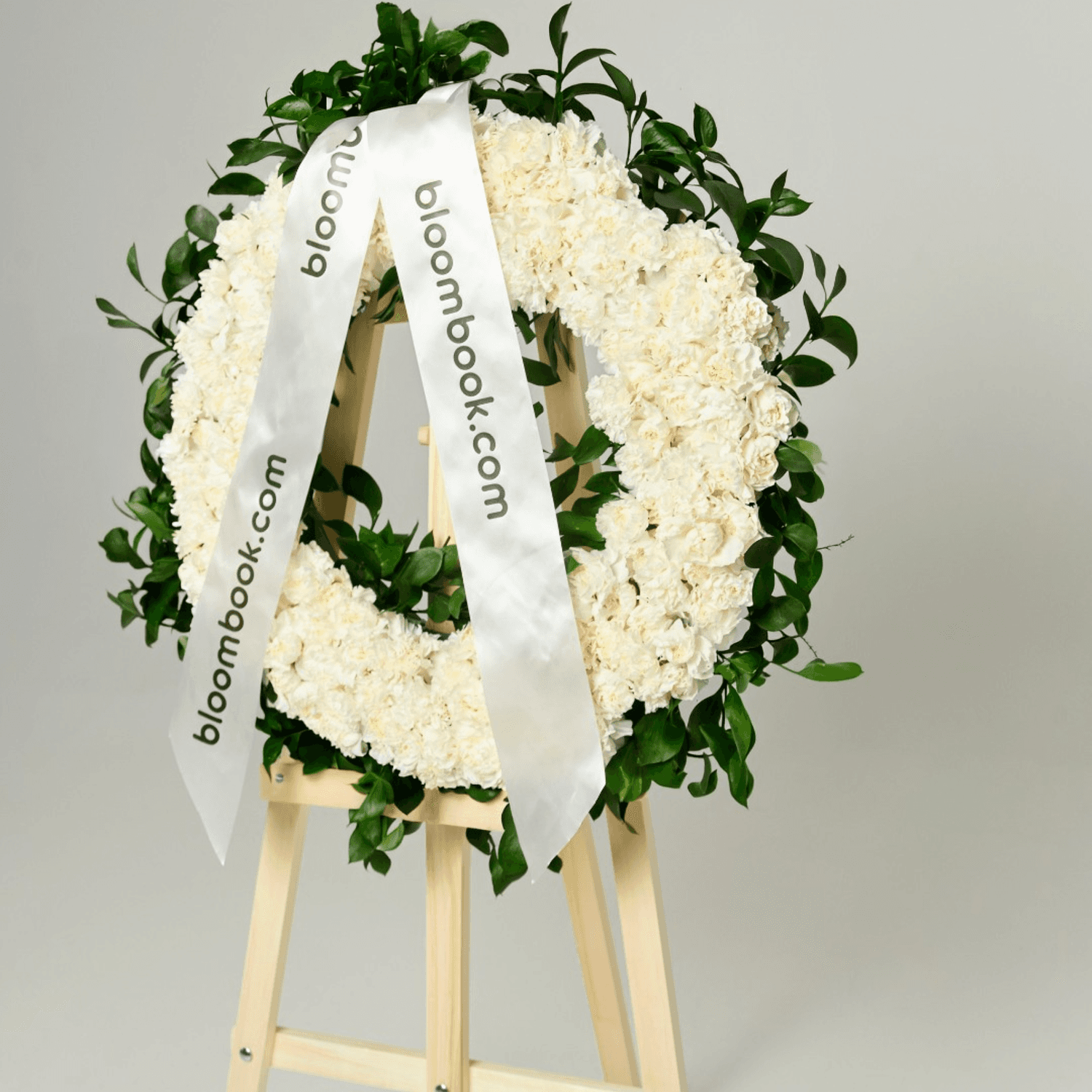 White Sympathy Funeral Wreath – Funeral Flower Delivery