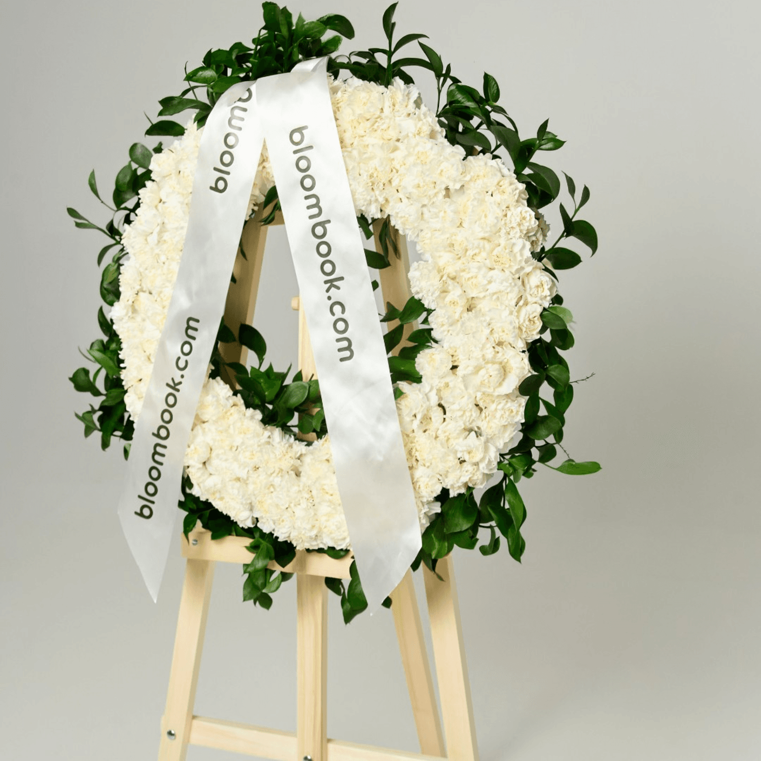 White Sympathy Funeral Wreath – Funeral Flower Delivery